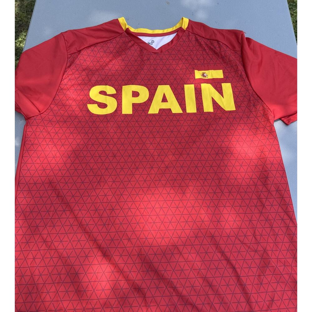 Gen 2 SPAIN Jersey Shirt Adult Mens XLarge Soccer Football Futbol Red Yellow
